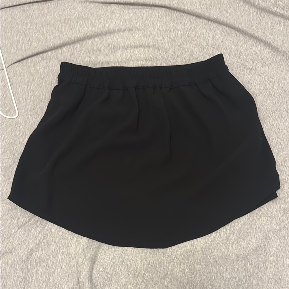 Black Mini Skater Skirt for Casual Wear